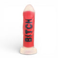 Dildo XR BRANDS Bitch, compatibil cu hamuri strap-on, din silicon premium, culoare roșu, 18.5 cm