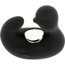 Vibrator pentru deget BLACK & SILVER Ducky Vibrating Thimble, în formă de rățușcă, cu 11 funcții de vibrație, negru