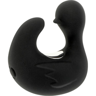 Vibrator pentru deget BLACK & SILVER Ducky Vibrating Thimble, în formă de rățușcă, cu 11 funcții de vibrație, negru