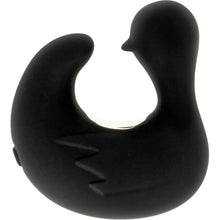 Vibrator pentru deget BLACK & SILVER Ducky Vibrating Thimble, în formă de rățușcă, cu 11 funcții de vibrație, negru