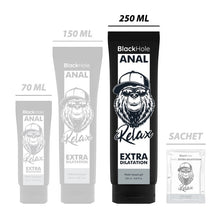 Lubrifiant anal BLACK HOLE - Extra Dilatation, textură groasă, relaxant, pe bază de apă, 250 ml