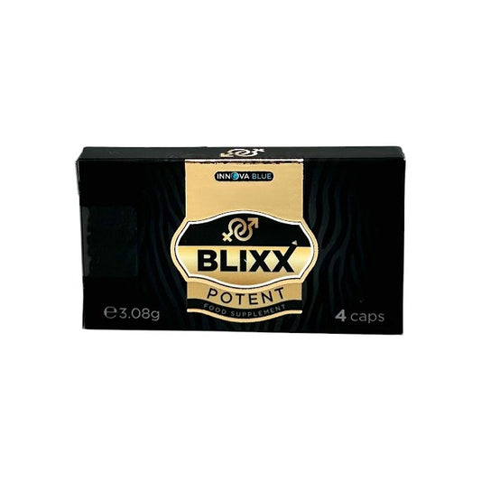Capsule BLIXX Potent, unisex, pentru libido, potență și îmbunătățirea performanțelor sexuale, cu guarana și ginseng, 4 buc