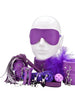 Set 11 accesorii bondage BOUNT TO PLAY Beginner's Bondage Kit, mască, cătuse, bici, frânghie, mască, clești sfârcuri, mov