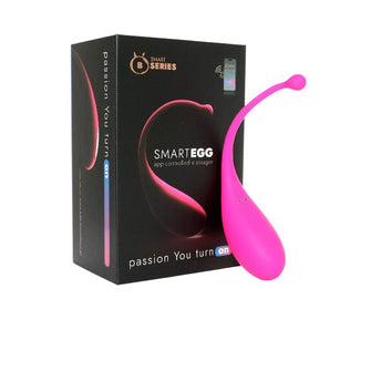 Ou vibrator B SERIES SmartEgg Massager, control prin aplicație, vibrații personalizate, sincronizare cu muzică, roz