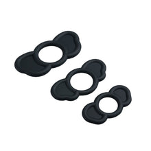 Set 3 inele pentru penis B SERIES POWER Elephant Rings, pentru stimularea erectiei, din silicon, negru, diametre 18 mm / 23 mm / 26mm