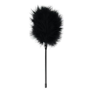 Puf de gadilat Bound to Please - Feather, ideal pentru jocuri senzoriale, negru