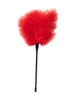 Puf de gadilat Bound to Please - Feather, ideal pentru jocuri senzoriale, rosu