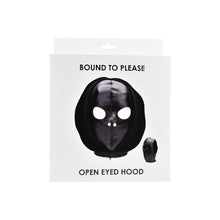 Cagula Bound to Please - Open Eyed Hood, pentru jocuri erotice BDSM, Neagra N12242