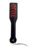 Paleta Bound to Please - SLUT Spanking Paddle, pentru jocuri erotice BDSM, Neagra