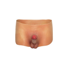 Boxershort penis - Alter Ego, din silicon 100% pur, cu un penis erect si testicole, 18 cm, L