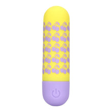 Vibrator bullet S-LINE I Cherryish You, pentru stimularea clitorisului, design cu cireșe, 10 funcții de vibrație, galben cu mov