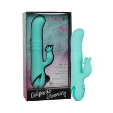 Vibrator rabbit CALEXOTICS Bel Air Bombshell, pentru stimularea clitorisului și punctului G, 3 funcții de rotație, 10 funcții de vibrație, verde turcoaz