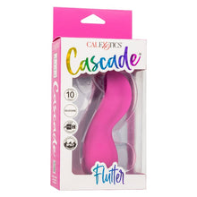 Vibrator CALEXOTICS Cascade Flutter, pentru stimularea clitorisului și labiilor, 10 funcții de vibrație, rezistent la apă IPX7, roz