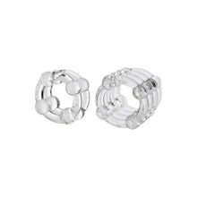 Set 2 inele pentru penis CALEXOTICS Colt Enhancer Rings, din TPE, design cu bile pentru stimulare, transparent