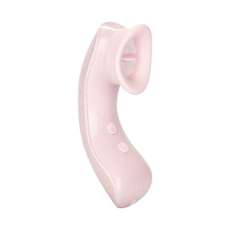 Aparat de masaj CALEXOTICS Flickering Intimate Arouser, din silicon premium, 10 funcții de vibrație, rezistent la apă, roz