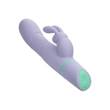 Vibrator rabbit CALEXOTICS Love Bunny - Thrusting Bunny, cu funcție de penetrare, 100+ combinații de senzații, rezistent la apă IPX7, mov