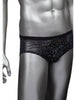 Chilot sexy bărbați CALEXOTICS Radiance Classic Briefs, lenjerie erotică din plasă cu strasuri, negru, mărime universală (45-3)