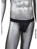 Chilot sexy bărbați CALEXOTICS Radiance Jock Strap, cu benzi subțiri pe fese, design din plasă cu strasuri, negru, mărime universală (40-3)