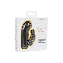 Vibrator CALEXOTICS Raven Butterfly, cu stimulator dublu pentru clitoris și punctul G, 10 funcții de vibrație, rezistent la apă IPX7, negru