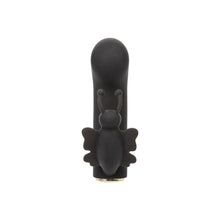 Vibrator CALEXOTICS Raven Butterfly, cu stimulator dublu pentru clitoris și punctul G, 10 funcții de vibrație, rezistent la apă IPX7, negru