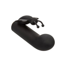 Vibrator CALEXOTICS Raven Butterfly, cu stimulator dublu pentru clitoris și punctul G, 10 funcții de vibrație, rezistent la apă IPX7, negru