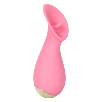 Stimulator clitoris CALEXOTICS #TICKLEME, cu funcție de simulare sex oral, 10 funcții de vibrație, rezistent la apă, culoare roz