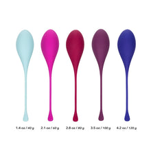 Set 5 bile kegel CALEXOTICS Tighten & Tone, pentru tonifierea mușchilor pelvieni, din silicon premium, multicolor