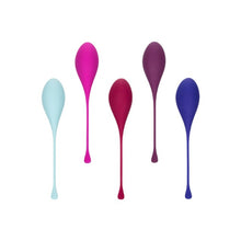Set 5 bile kegel CALEXOTICS Tighten & Tone, pentru tonifierea mușchilor pelvieni, din silicon premium, multicolor