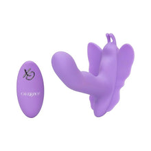 Vibrator CALEXOTICS Venus Butterfly, cu telecomandă, 12 funcții de vibrație, funcție de mișcare pentru stimularea punctului G, mov