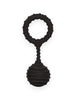 Inel cu greutate pentru penis COLT Weighted Ring Large, din silicon elastic, cu bilă de 110 grame, diametru inserabil 3.25 cm, negru