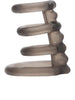 Inel triplu pentru penis CALEXOTICS Dr. Joel Support Master, cu suport pentru testicule, din material elastic, gri