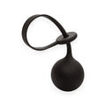 Inel cu greutate pentru penis CALEXOTICS Weighted Lasso Ring, din silicon, cu bilă de 110 grame, mărime ajustabilă, negru