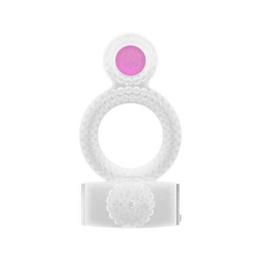 Inel vibrator pentru penis CASUAL LOVE Vibrating Ring for Couples, pentru erecții puternice și stimulare clitoris, transparent