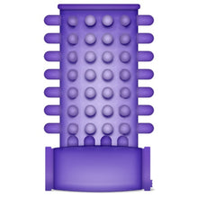 Manșon pentru penis CASUAL LOVE Ring Vibrating Sleeve, cu bullet inclus, pentru stimulare intensă și îngroșare, mov