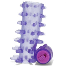 Manșon pentru penis CASUAL LOVE Ring Vibrating Sleeve, cu bullet inclus, pentru stimulare intensă și îngroșare, mov