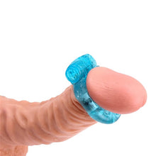 Inel vibrator CHISA, pentru penis și stimularea clitorisului, 1.8 cm diametru, material flexibil, albastru, CN-101663431