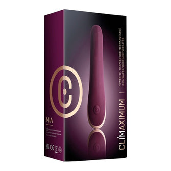 Vibrator CLIMAXIMUM Mia, pentru stimulare clitoris și zone erogene, 10 funcții de vibrație, rezistent la apă IPX7, mov