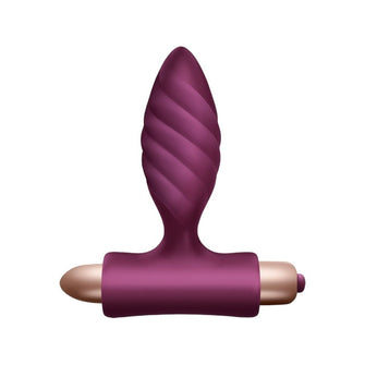 Plug anal CLIMAXIMUM Oryx, bază cu vibrator bullet, 10 funcții de vibrații, diametru 3 cm, rezistent la apă IPX7, mov