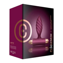 Plug anal CLIMAXIMUM Oryx, bază cu vibrator bullet, 10 funcții de vibrații, diametru 3 cm, rezistent la apă IPX7, mov