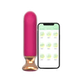 Plug anal vibrator CNT GUARD OFF Sweet Bomb Bevel, control prin aplicație, 9 funcții de vibrație, 12 cm, roz cu auriu