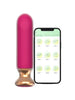 Plug anal vibrator CNT GUARD OFF Sweet Bomb Bevel, control prin aplicație, 9 funcții de vibrație, 12 cm, roz cu auriu
