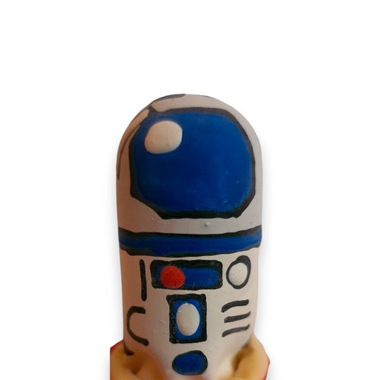 Prezervativ decorativ artistic CONDOMERIE Robot, pictat manual, stil boem, din latex