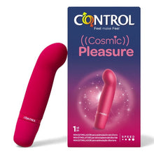 Stimulator clitoris CONTROL Cosmic Pleasure, 5 funcții de vibrație, rezistent la apă, din silicon medical, culoare fucsia
