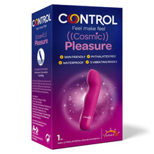 Stimulator clitoris CONTROL Cosmic Pleasure, 5 funcții de vibrație, rezistent la apă, din silicon medical, culoare fucsia