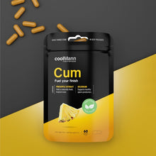 Capsule COOLMANN Cum, pentru creșterea volumului de spermă,cu L carnitină tartrat, extract de ananas, 60 buc