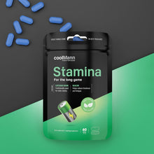 Capsule COOLMANN Stamina, pentru îmbunătățirea performanțelor sexuale și susținerea vitalității masculine, cu scoarță de Catuaba, niacină, 60 buc