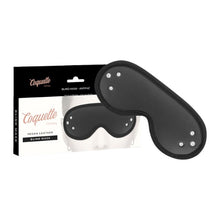 Mască COQUETTE Fantasy Blind Mask, pentru jocuri erotice BDSM, din piele vegană, ajustabilă, culoare negru