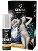 Gel vibrator unisex COQUETTE Sense Pulse Gel, cu efect triplu de furnicături, pulsații și încălzire, aromă de frișcă și căpșuni, 6 ml
