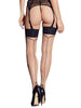 Dresuri sexy COTTELLI Legwear Suspender Stockings, design cu benzi late pentru portjartier și cusătură pe spate, 20 den, mărime 2