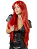 Perucă sexy COTTELLI Accessoires, pentru jocuri erotice și costume roleplay, păr lung și drept cu breton, culoarea roșcat intens